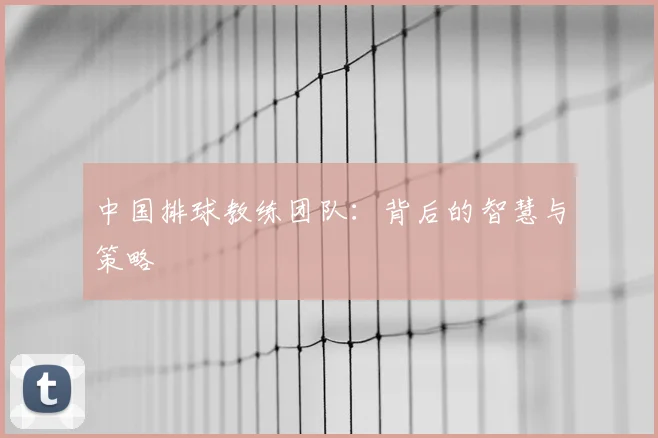 中国排球教练团队:背后的智慧与策略